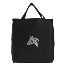 La bolsa de asas bordada caballo