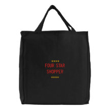 La bolsa de asas bordada comprador de cuatro estre