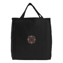 La bolsa de asas bordada día de fiesta de la lona 