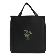 La bolsa de asas bordada floral adaptable de la lo