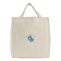 La bolsa de asas bordada personalizable de la mari