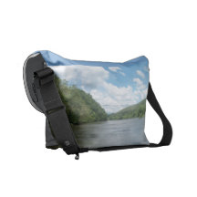 la bolsa de asas con escena hermosa de la montaña bolsas de mensajeria
