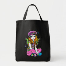 La bolsa de asas de hadas del arte de la mariposa 