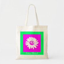 La bolsa de asas de la margarita de las rosas fuer