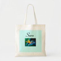 La bolsa de asas de la novia personalizada ave del