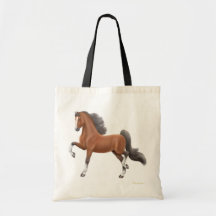 La bolsa de asas del caballo de Saddlebred de la b