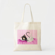 La bolsa de asas del chica del gatito