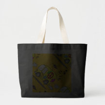 La bolsa de asas del diseño del flower power del a