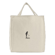 La bolsa de asas del golf de las señoras bordada