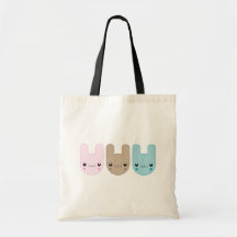 La bolsa de asas del trío del conejito de Kawaii