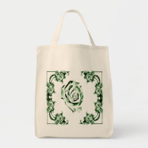 La bolsa de asas floral adornada del remolino
