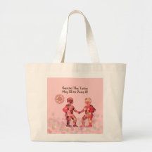 La bolsa de asas grande de los géminis rosados del