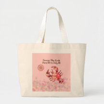 La bolsa de asas grande del cáncer rosado del cris