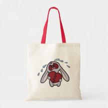 La bolsa de asas Hearted quebrada del conejito
