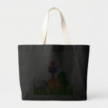 La bolsa de asas linda colorida del jumbo del gusa