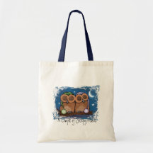 La bolsa de asas linda de los búhos el dormir