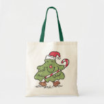 La bolsa de asas linda del árbol de navidad
