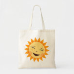 La bolsa de asas linda del carácter del sol del di