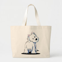 La bolsa de asas mullida de Westie del extremo de 