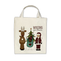La bolsa de asas para Santa que espera del navidad