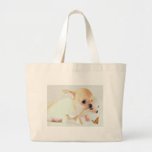 La bolsa de asas pequenita dulce de los perritos