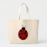 La bolsa de asas pintada de la mariquita