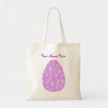 La bolsa de asas púrpura del huevo de Pascua del e