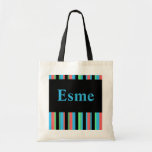 La bolsa de asas rayada bonita de Esme