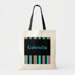 La bolsa de asas rayada bonita de Gabriela