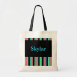 La bolsa de asas rayada bonita de Skylar
