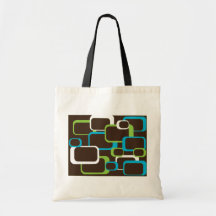la bolsa de asas retra marrón de los cuadrados