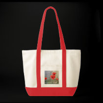 La bolsa de asas roja de las amapolas de maíz de c bolsas
