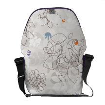 La bolsa de mensajero abstracta botánica bolsa messenger
