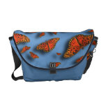 La bolsa de mensajero anaranjada de las mariposas bolsa de mensajería