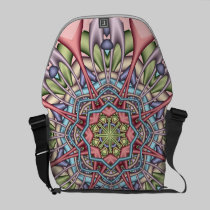 La bolsa de mensajero artística del caleidoscopio bolsas messenger