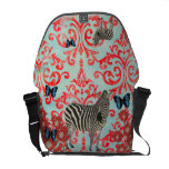 La bolsa de mensajero azul del damasco de las mari bolsa de mensajeria 