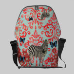 La bolsa de mensajero azul del damasco de las mari bolsas messenger