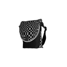 La bolsa de mensajero blanco y negro del modelo 3D Bolsas De Mensajería
