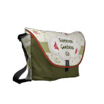 La bolsa de mensajero de la etiqueta de los jardin bolsa de mensajeria 