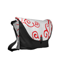 La bolsa de mensajero de la marfil del cirro (rubí bolsas de mensajería