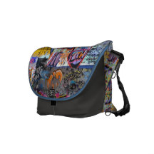 La bolsa de mensajero de la pintada de la calle bolsa messenger