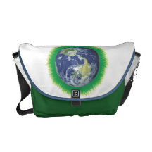 La bolsa de mensajero de la tierra verde bolsas de mensajería