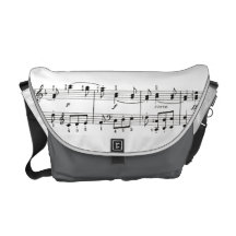 La bolsa de mensajero de las notaciones de música bolsa messenger