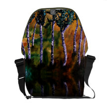 La bolsa de mensajero de las reflexiones del bosqu bolsas de mensajeria