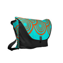 La bolsa de mensajero de los anillos (azules/naran bolsas messenger