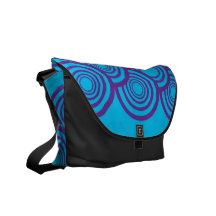 La bolsa de mensajero de los anillos (púrpuras/azu bolsa de mensajería