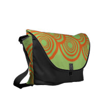 La bolsa de mensajero de los anillos (verde/naranj bolsa de mensajería