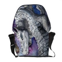 La bolsa de mensajero de plata del dragón bolsa messenger