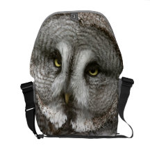 La bolsa de mensajero del búho de gran gris bolsas messenger