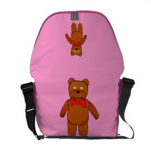 La bolsa de mensajero del carrito del rosa del oso bolsas de mensajería